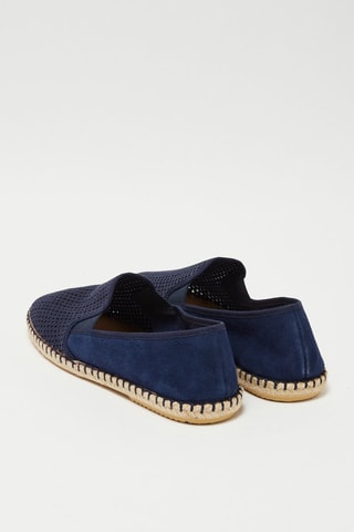 Leren Espadrilles Rejilla - Marineblauw