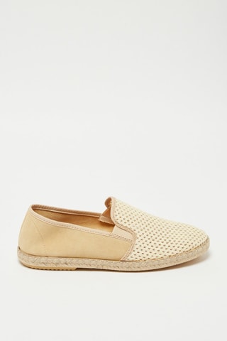 Leren Espadrilles Rejilla - Beige