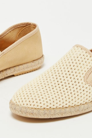 Leren Espadrilles Rejilla - Beige