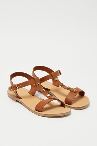 Leren Sandalen Dominou - Camel