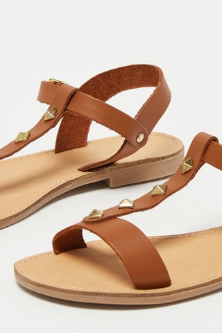 Leren Sandalen Dominou - Camel