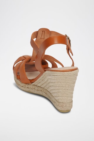 Leren Sandalen met Sleehak Babord - Camel