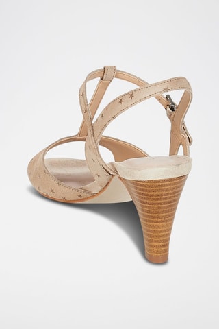 Nubuck Sandalen met Hak Betty - Beige