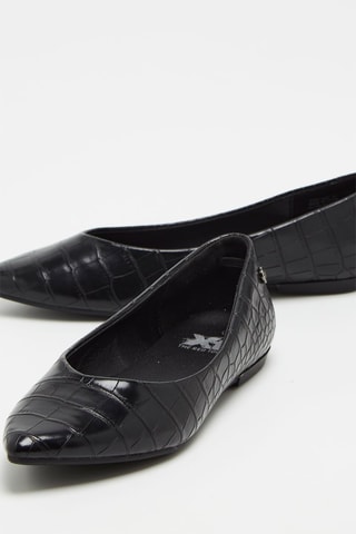 Leren Ballerina's Zwart