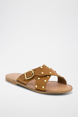 Mules en cuir Sade - Camel