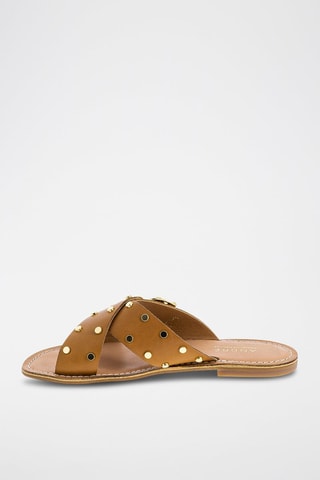 Mules en cuir Sade - Camel