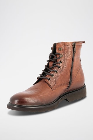 Boots em couro Porter - Castanho