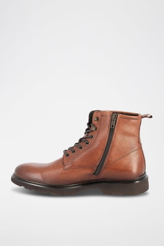 Boots em couro Porter - Castanho