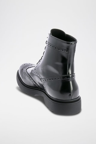 Boots em couro envernizado Campbell - Preto
