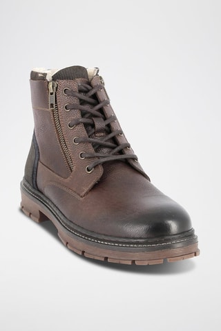 Boots fourrés en cuir Planalto - Marron