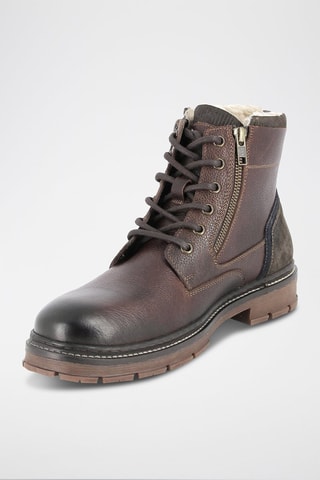 Boots fourrés en cuir Planalto - Marron