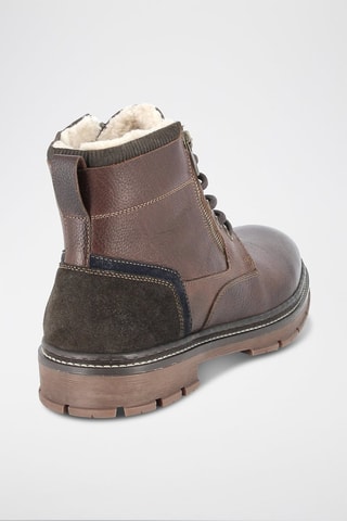 Boots fourrés en cuir Planalto - Marron