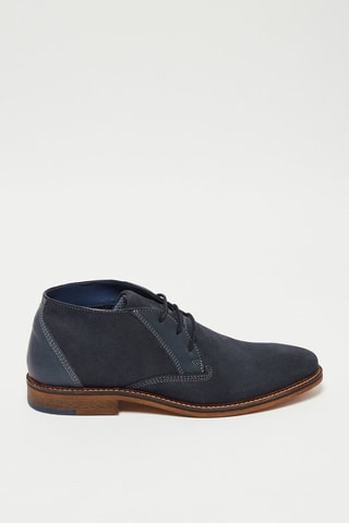 Boots em couro Stanley - Azul-marinho