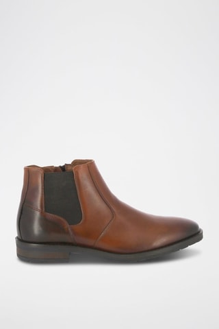 Boots em couro Padova - Castanho