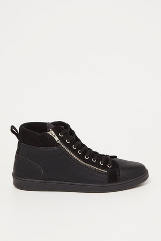 Hoge Leren Sneakers Pico - Zwart