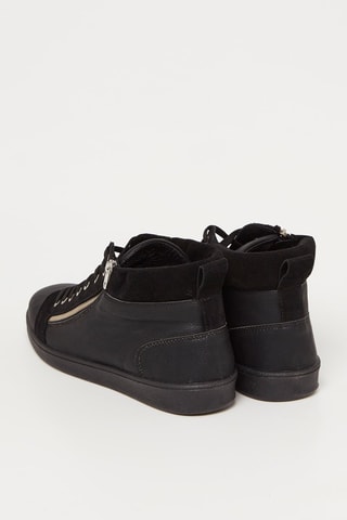 Hoge Leren Sneakers Pico - Zwart