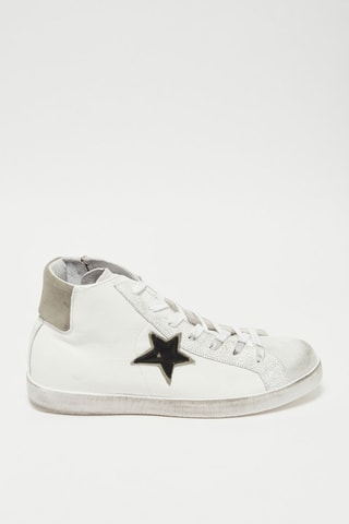 Hoge Leren Sneakers Astre - Wit