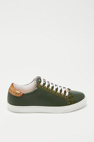 Leren Sneakers Zoe - Kaki