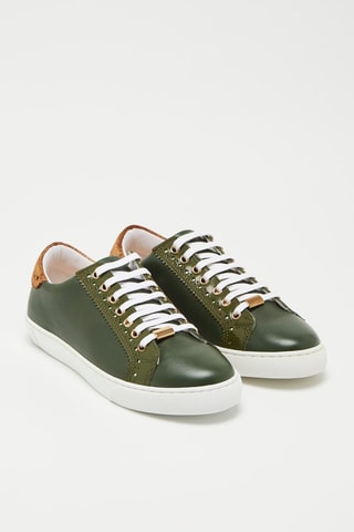 Leren Sneakers Zoe - Kaki
