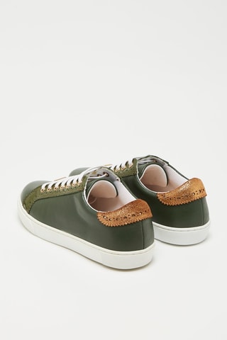 Leren Sneakers Zoe - Kaki
