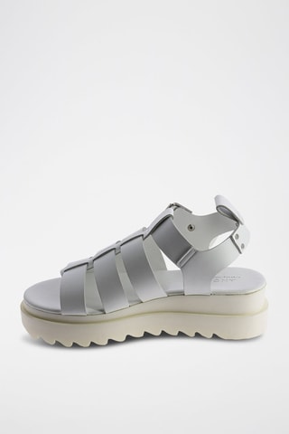 Leren Platform Sandalen Athena - Wit