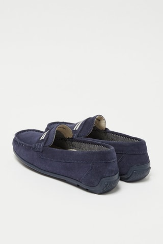 Mocassins em nobuck Romarin - Azul-marinho