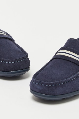 Mocassins em nobuck Romarin - Azul-marinho