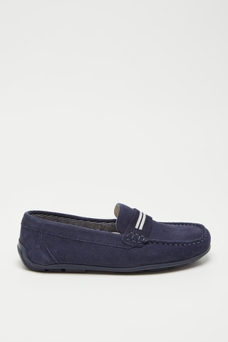 Mocassins em nobuck Romarin - Azul-marinho