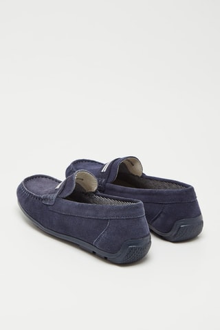 Mocassins em nobuck Romarin - Azul-marinho