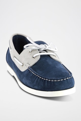 Nubuck Bootschoenen Nauting - Marineblauw en Lichtgrijs