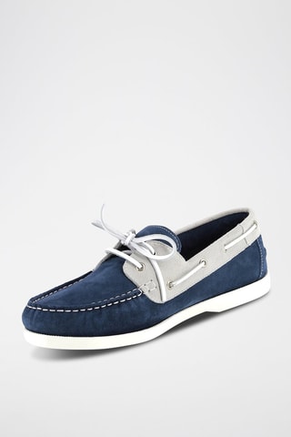 Nubuck Bootschoenen Nauting - Marineblauw en Lichtgrijs