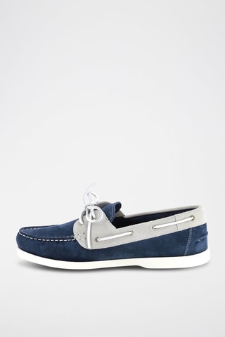 Nubuck Bootschoenen Nauting - Marineblauw en Lichtgrijs