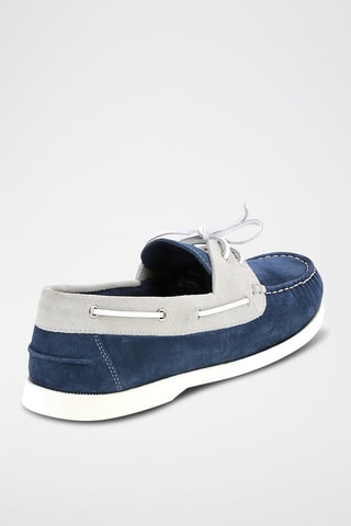 Nubuck Bootschoenen Nauting - Marineblauw en Lichtgrijs