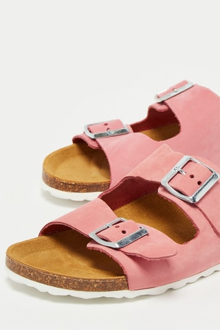 Leren Muiltjes Sabatique - Fuchsia