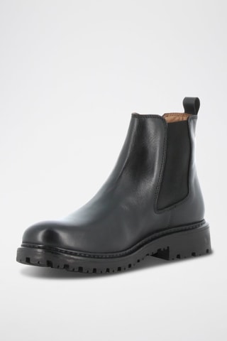 Botins Chelsea em couro Jimili - Preto