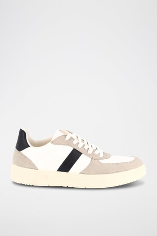 Leren Sneakers Riolo - Wit en Lichtgrijs