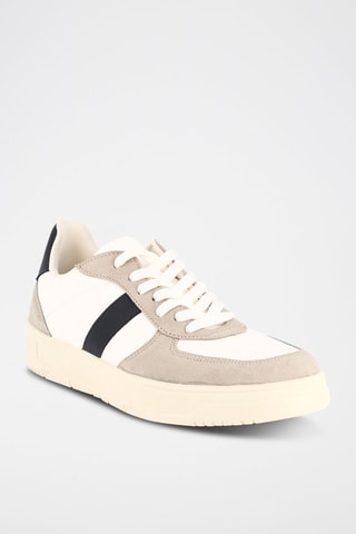 Leren Sneakers Riolo - Wit en Lichtgrijs