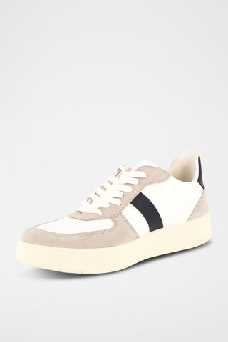 Leren Sneakers Riolo - Wit en Lichtgrijs