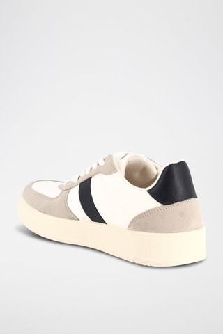 Leren Sneakers Riolo - Wit en Lichtgrijs