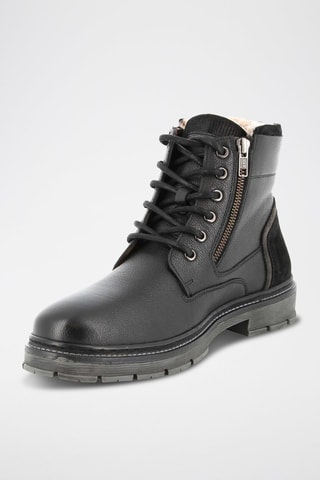 Boots forrados em couro Planalto - Preto