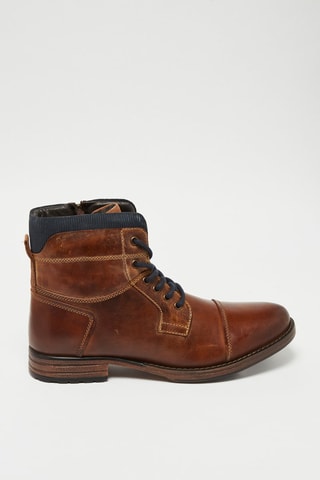 Boots em couro Claba 2 - Castanho