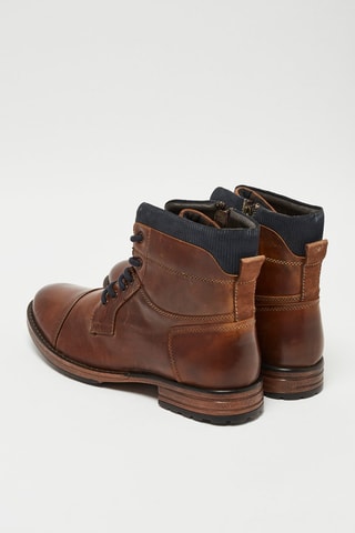 Boots em couro Claba 2 - Castanho