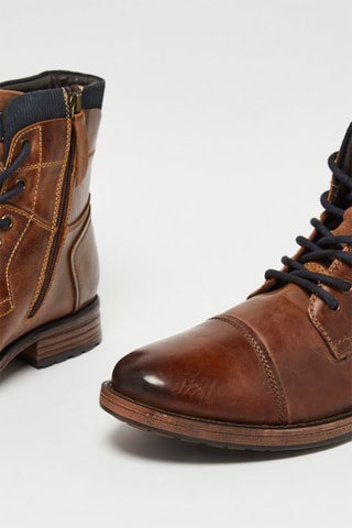 Boots em couro Claba 2 - Castanho