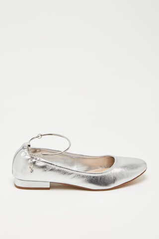 Leren Ballerina’s L’Amoureuse - Zilverkleurig
