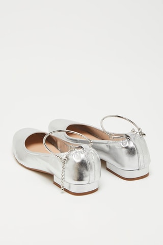 Leren Ballerina’s L’Amoureuse - Zilverkleurig