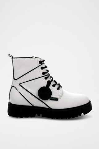 Leren Enkellaarzen Kick Fabulous  Wit