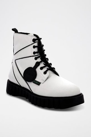 Leren Enkellaarzen Kick Fabulous  Wit