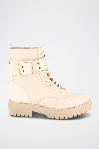 Platform Enkellaarzen Udo - Beige
