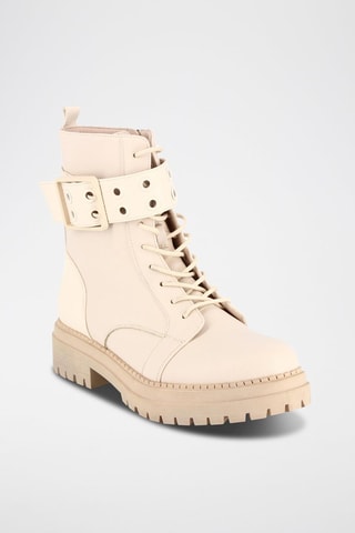 Platform Enkellaarzen Udo - Beige