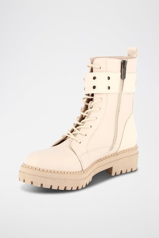 Platform Enkellaarzen Udo - Beige